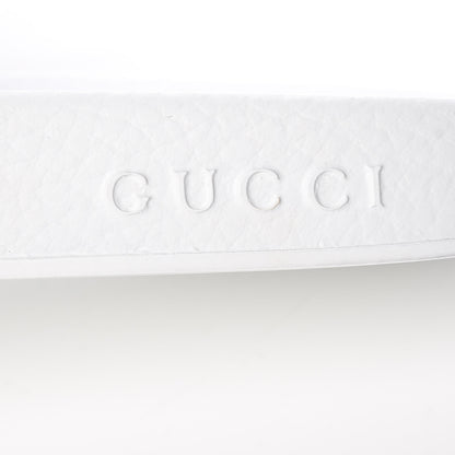Gucci Canvas Sylvie Stripe Logo Pursuit Slide Sandals 39 Mystic White Hibiscus Red Maritime 7 of 9