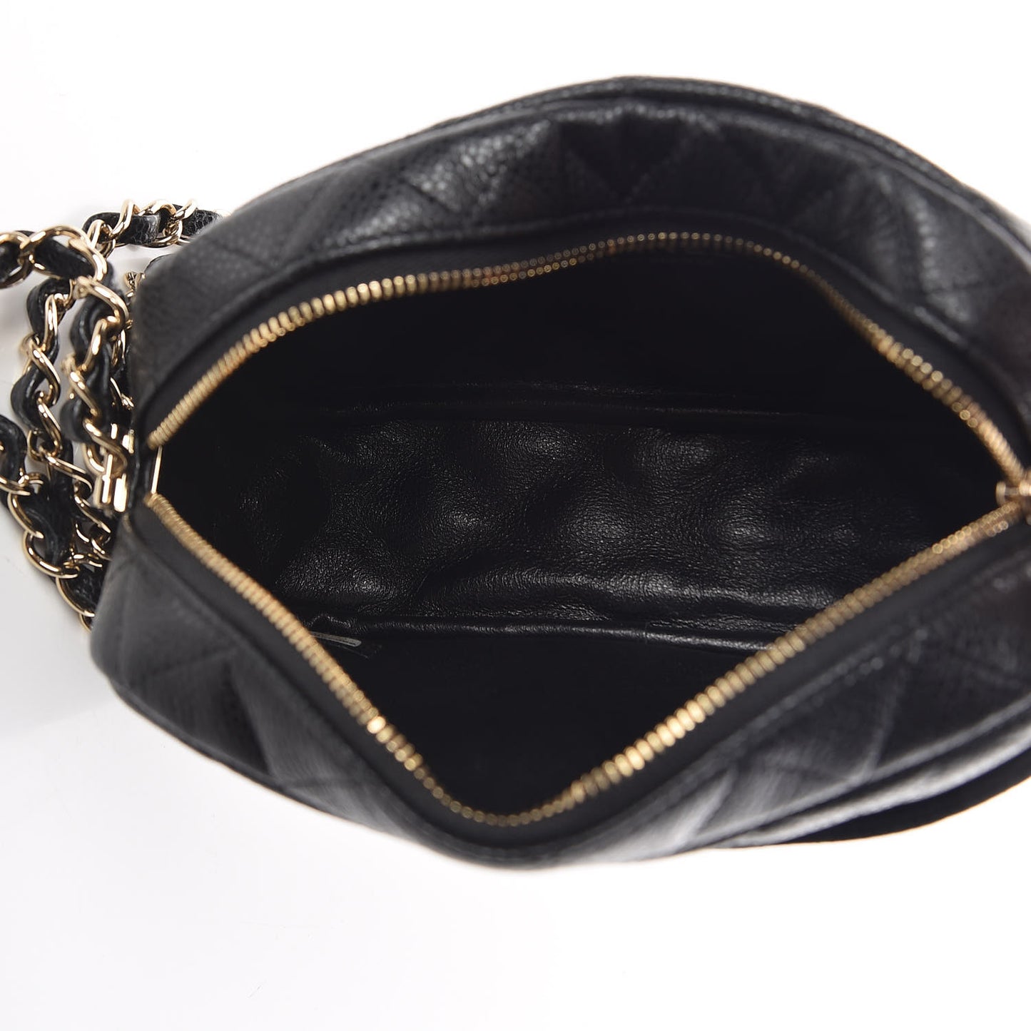 Caviar Quilted Camera Case Black