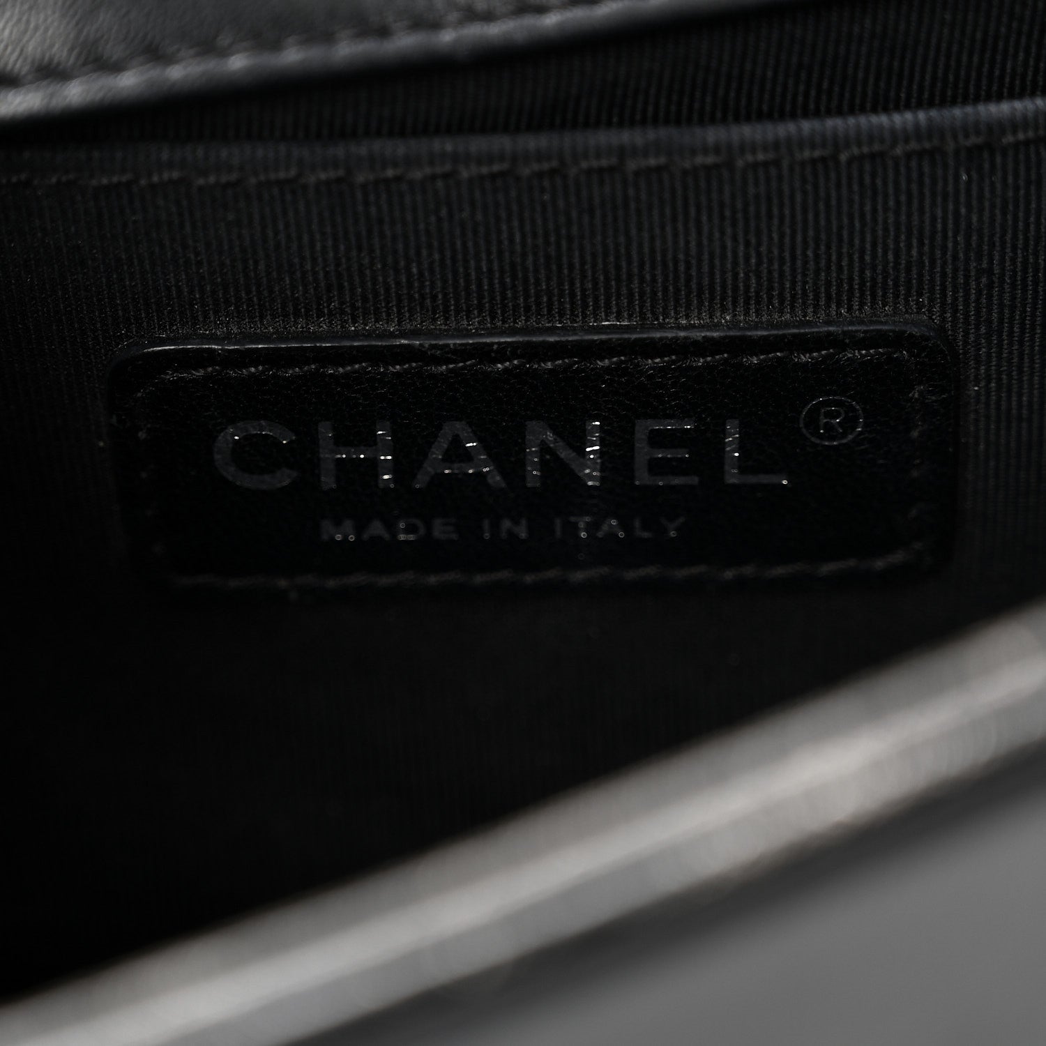 Chanel Faded Calfskin Quilted Small Studded Boy Flap Grey 6 of 12