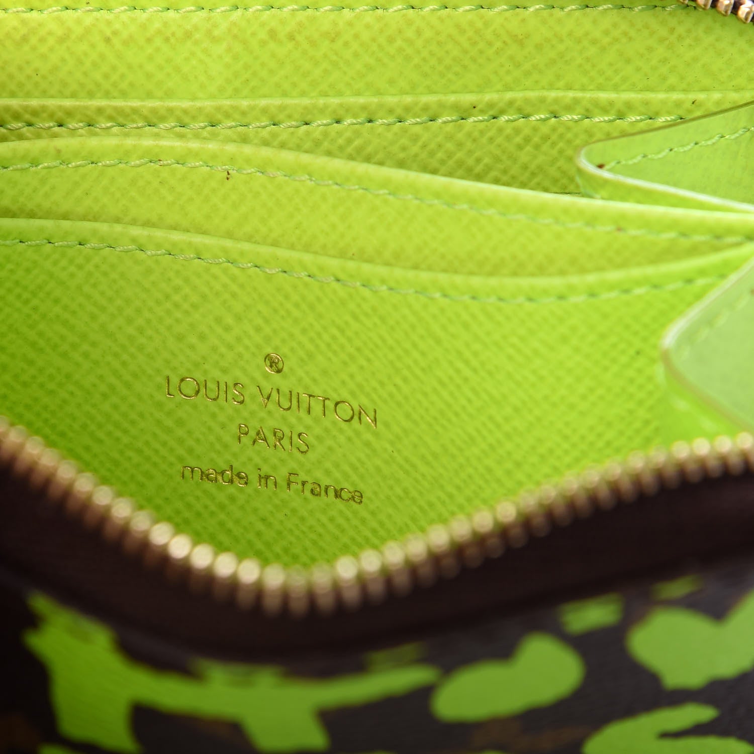 Louis Vuitton Monogram Graffiti Zippy Coin Purse Wallet Green 6 of 7
