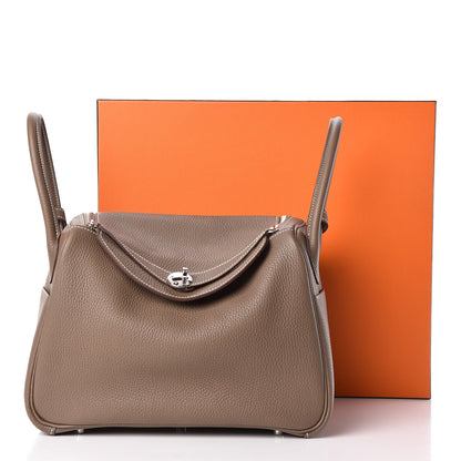 Hermes Taurillon Clemence Lindy 30 Etoupe 13 of 13