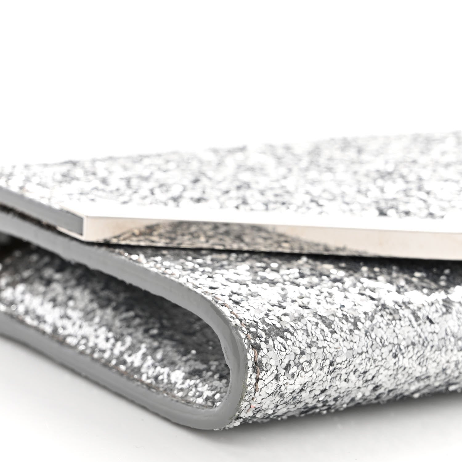 Jimmy Choo Glitter Emmie Clutch Silver 8 of 14
