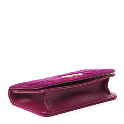 Gucci Velvet Matelasse GG Marmont Mini Bag Fuchsia Violet Cyclamen 4 of 9