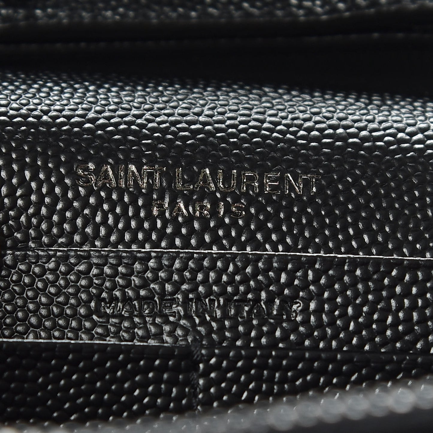 Grain De Poudre Matelasse Chevron Monogram Chain Wallet Black