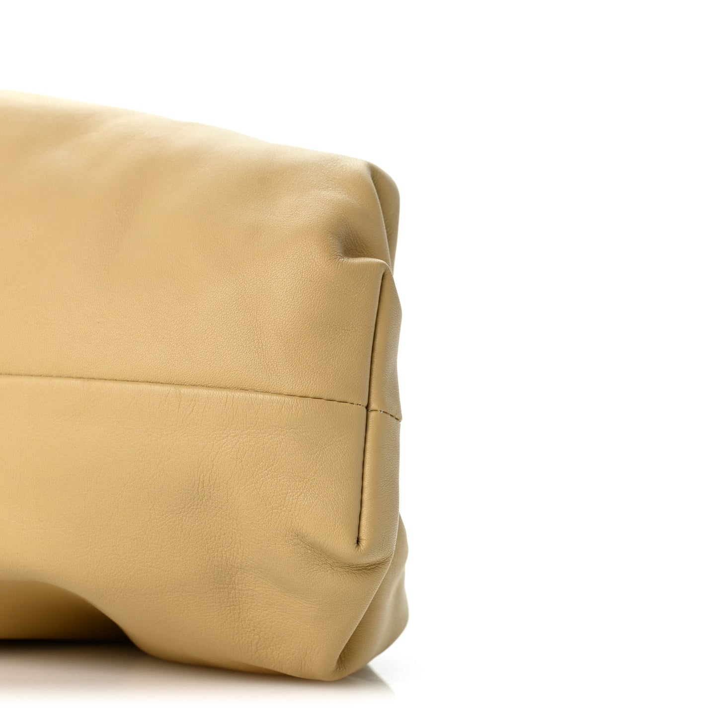 Smooth Butter Calf The Pouch Oversized Clutch Tapioca