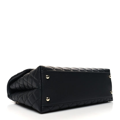 Chanel Caviar Quilted Medium Coco Handle Flap Black 4 of 10