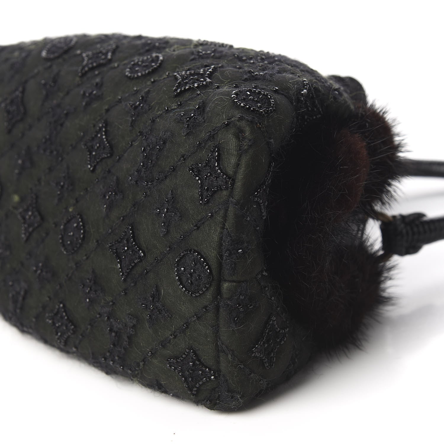 Louis Vuitton Mousseline Mink Lizard Beaded Demi Lune MM Vert 6 of 9
