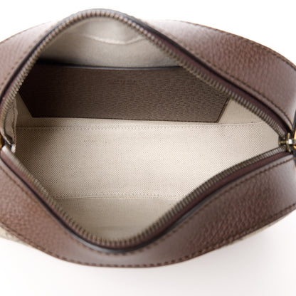 Gucci GG Supreme Monogram Textured Dollar Calfskin Web Ophidia Wristlet Shoulder Bag Beige Ebony New Acero 5 of 11