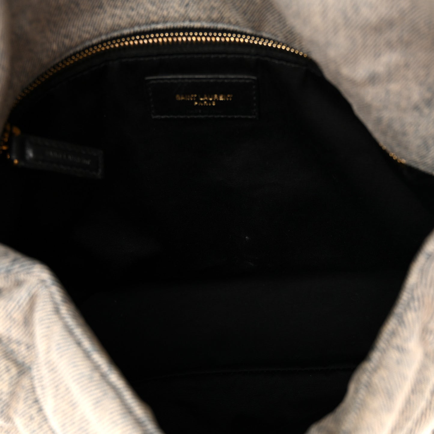 Denim Quilted Medium Loulou Puffer Monogram Chain Satchel Azur