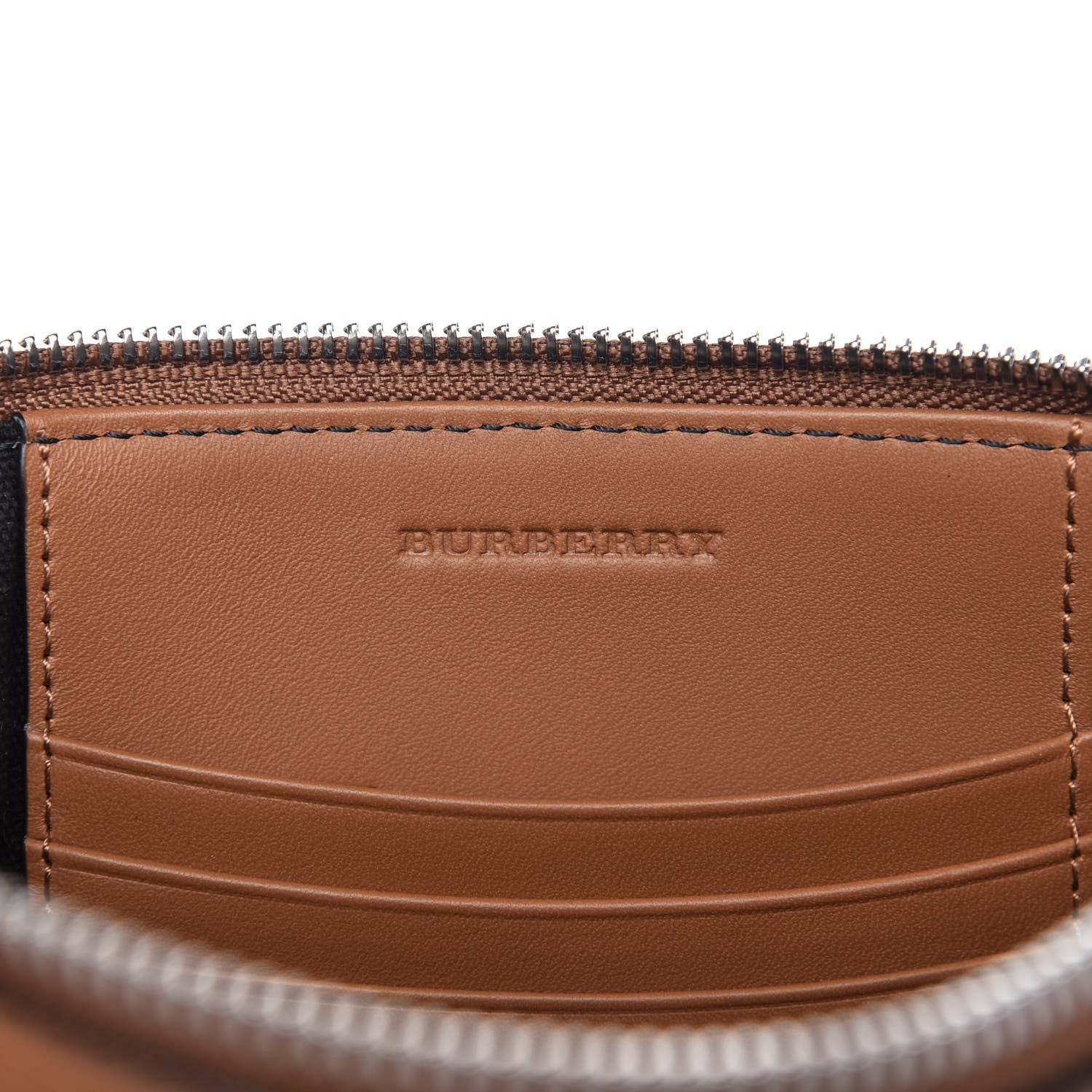 Burberry Mega Check Peyton Crossbody Clutch Bag Tan 8 of 11