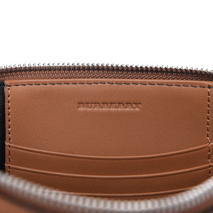 Burberry Mega Check Peyton Crossbody Clutch Bag Tan 8 of 11