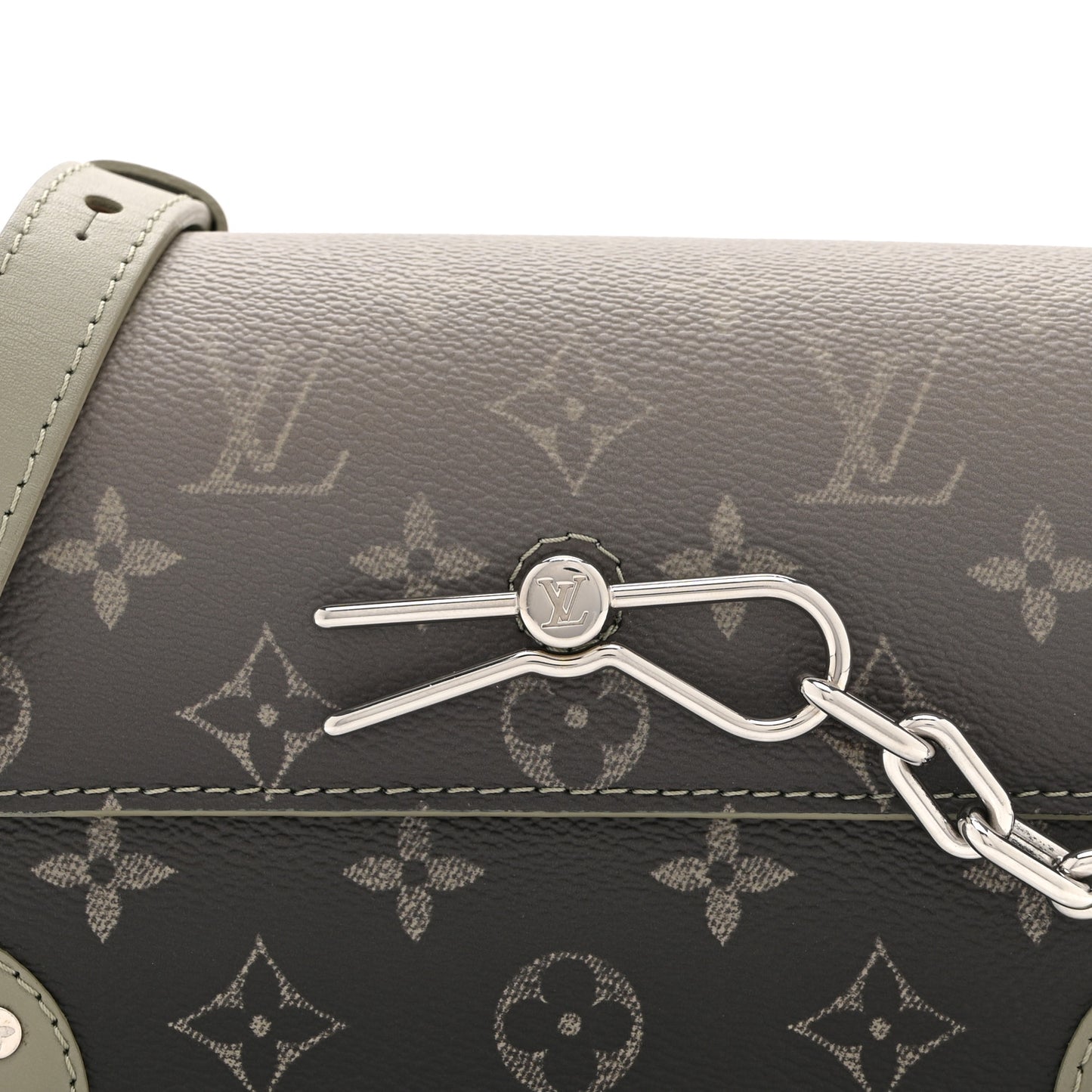 Monogram Gradient Steamer Wearable Wallet Khaki Green