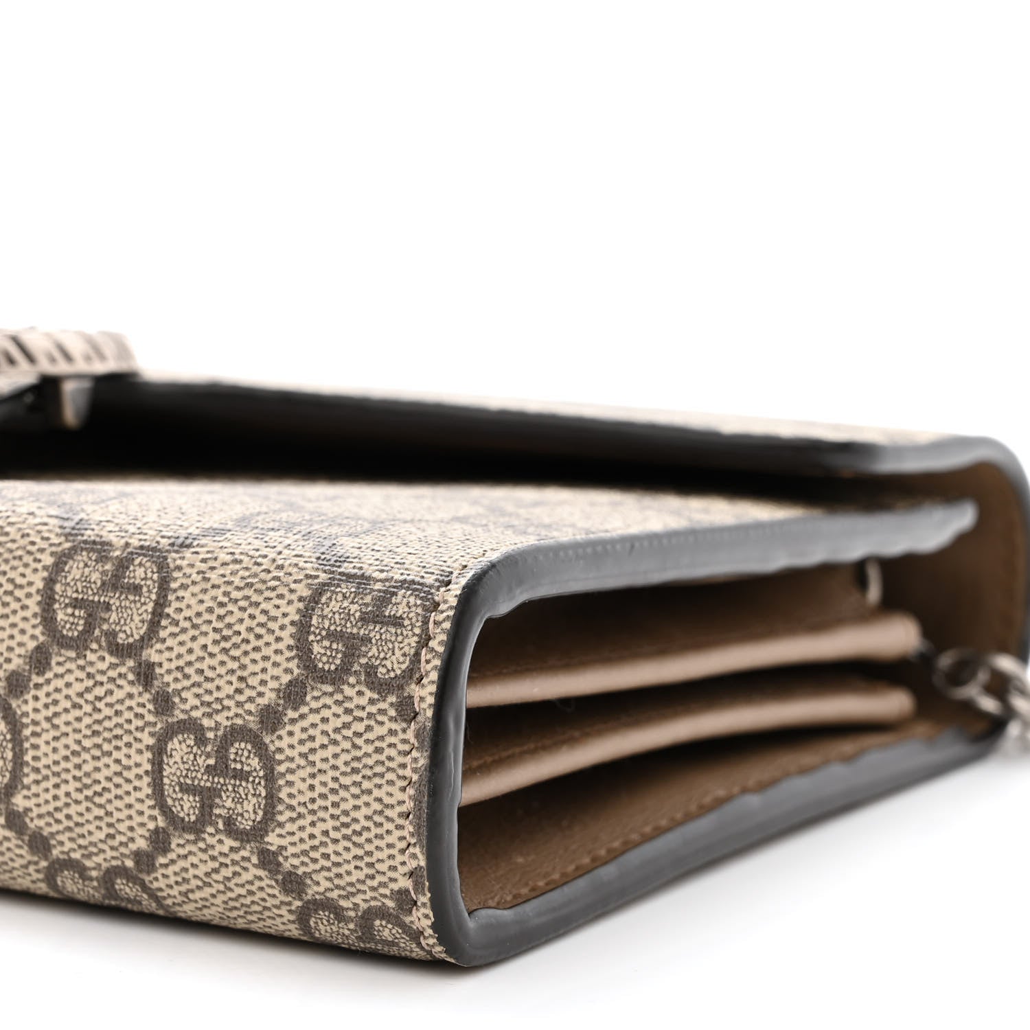 Gucci GG Supreme Monogram Mini Dionysus Chain Wallet Beige Taupe 10 of 10