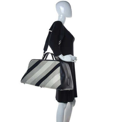 Hermes Toile H Sombrero II Bayadere Cavour Bag Ecru Black 2 of 13
