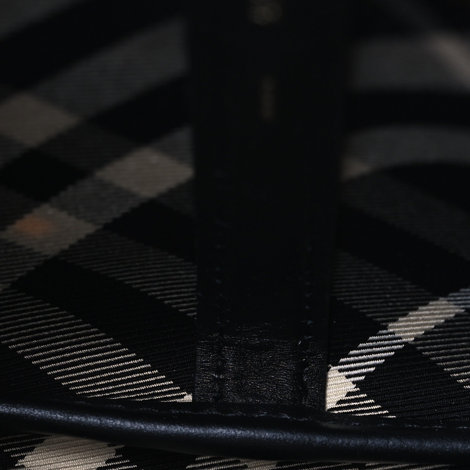 Burberry Canvas Check Large Shoulder Bag Black Calico 7 of 13