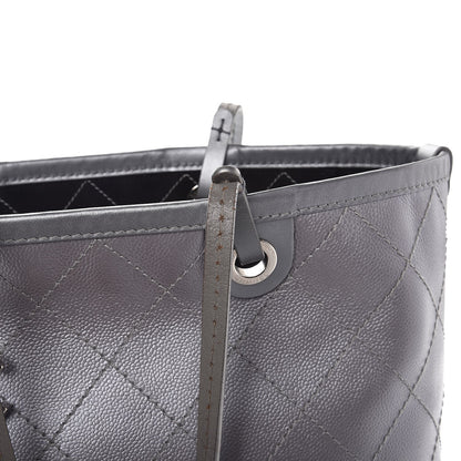 Chanel Metallic Grained Calfskin Shopping Fever Tote Silver 12 of 12