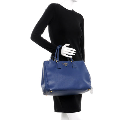 Prada Saffiano Large Galleria Double Zip Tote Bluette 2 of 10