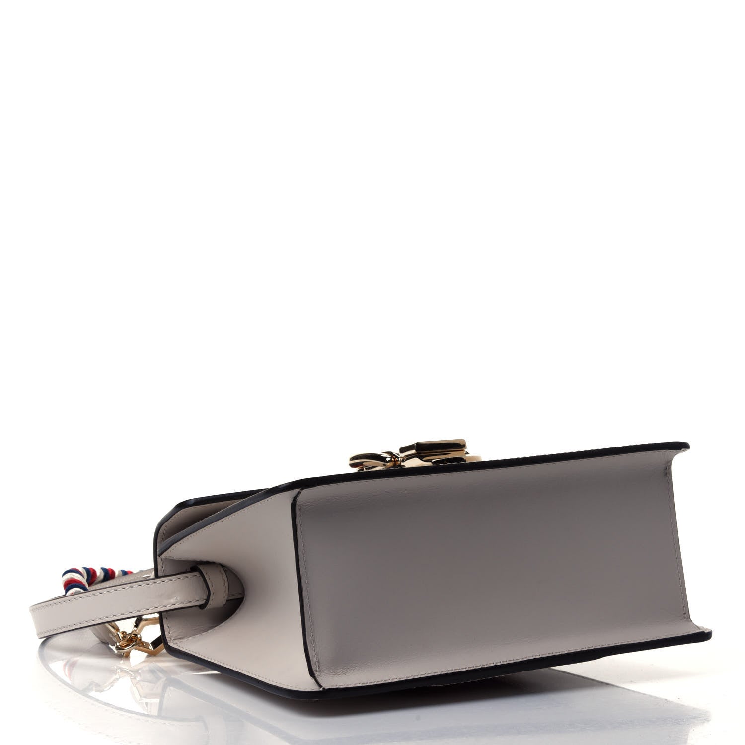 Gucci Calfskin Mini Sylvie Top Handle Bag White 3 of 4