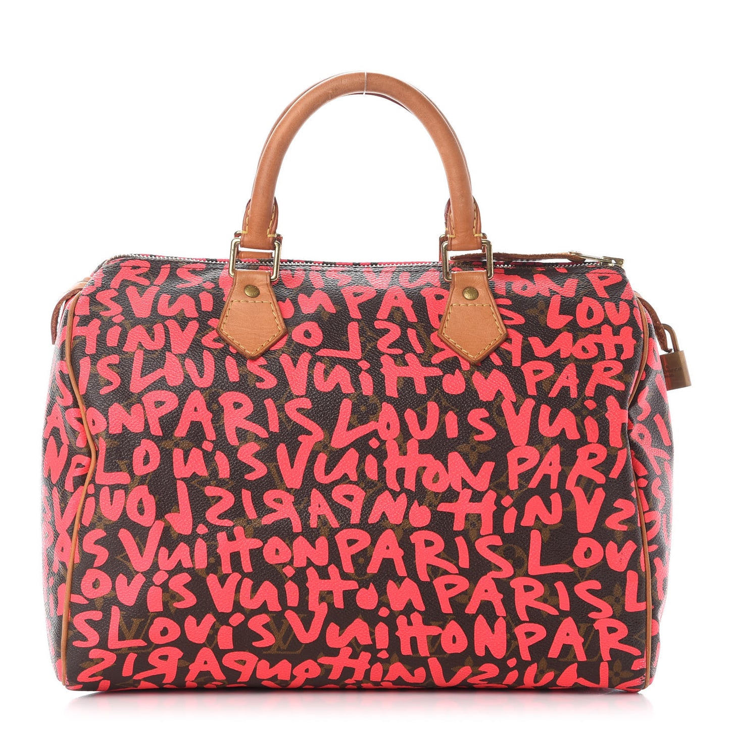 Monogram Graffiti Speedy 30 Fuchsia