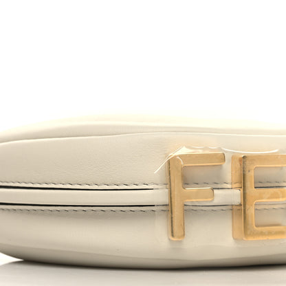Fendi Vitello Grace Matte Nano Fendigraphy Hobo Charm White Ice 9 of 11