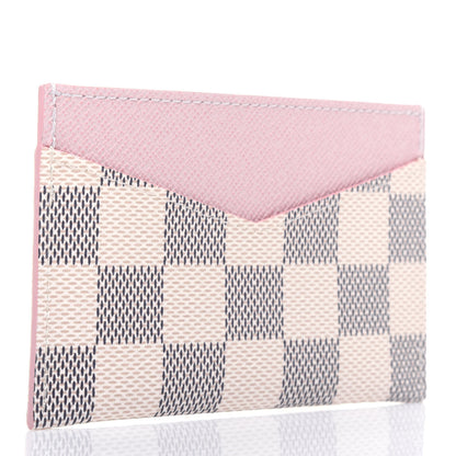 Louis Vuitton Damier Azur Daily Card Holder Rose Ballerine 3 of 9