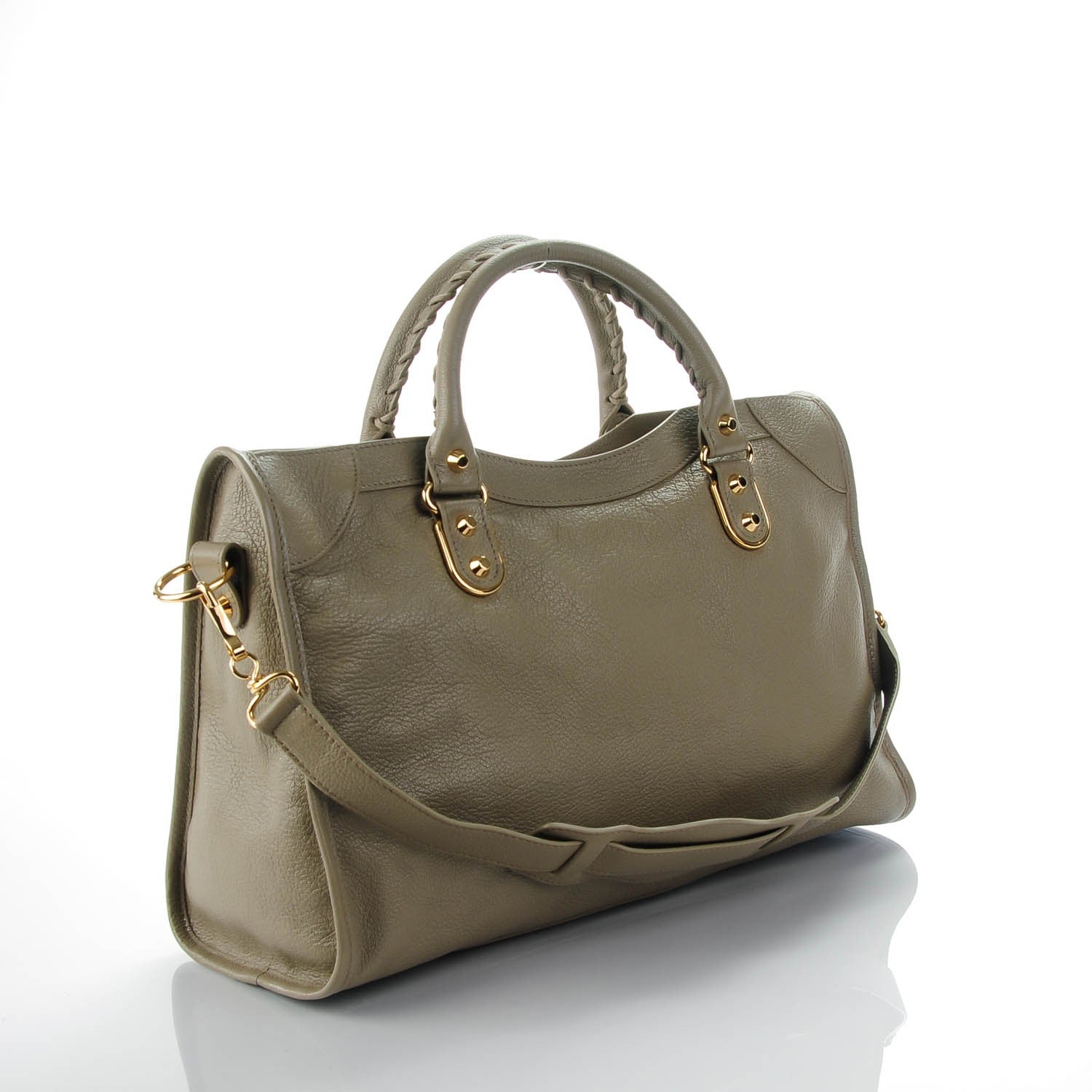 Balenciaga Chevre Gold Metallic Edge Hardware City Beige Liege 3 of 7
