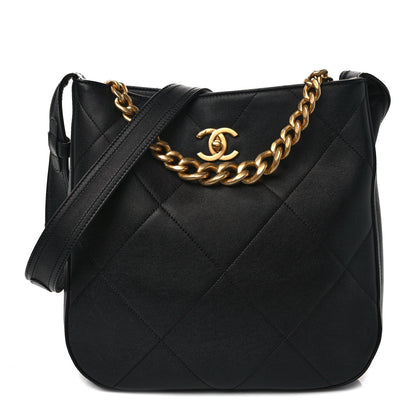 Chanel Calfskin Stitched Easy Mood Hobo Black 1 of 9