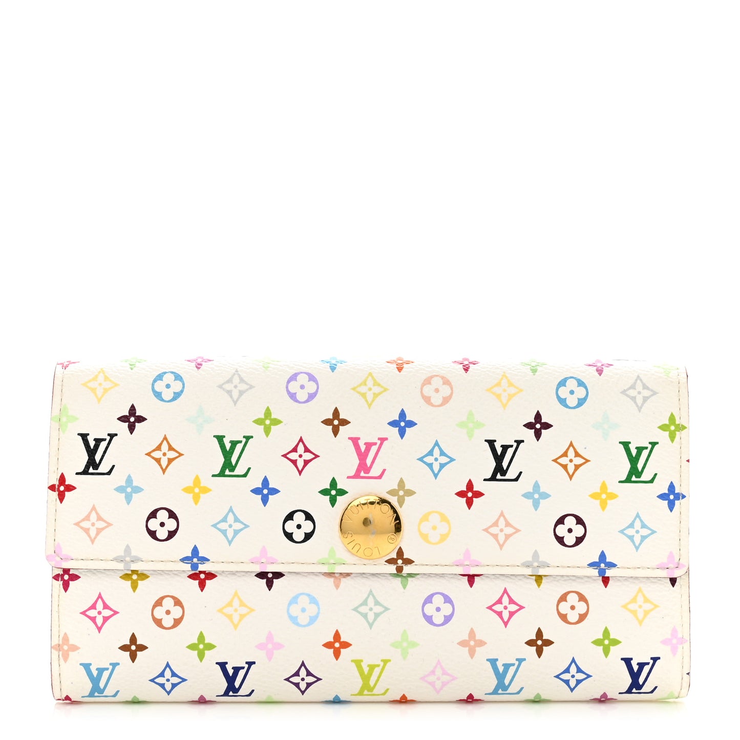 Monogram Multicolor Sarah Wallet White Anie