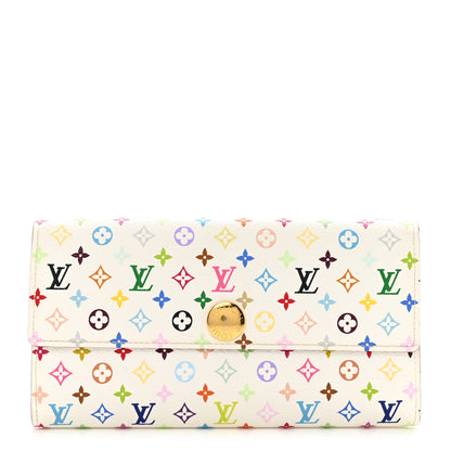 Louis Vuitton Monogram Multicolor Sarah Wallet White Anie 1 of 8