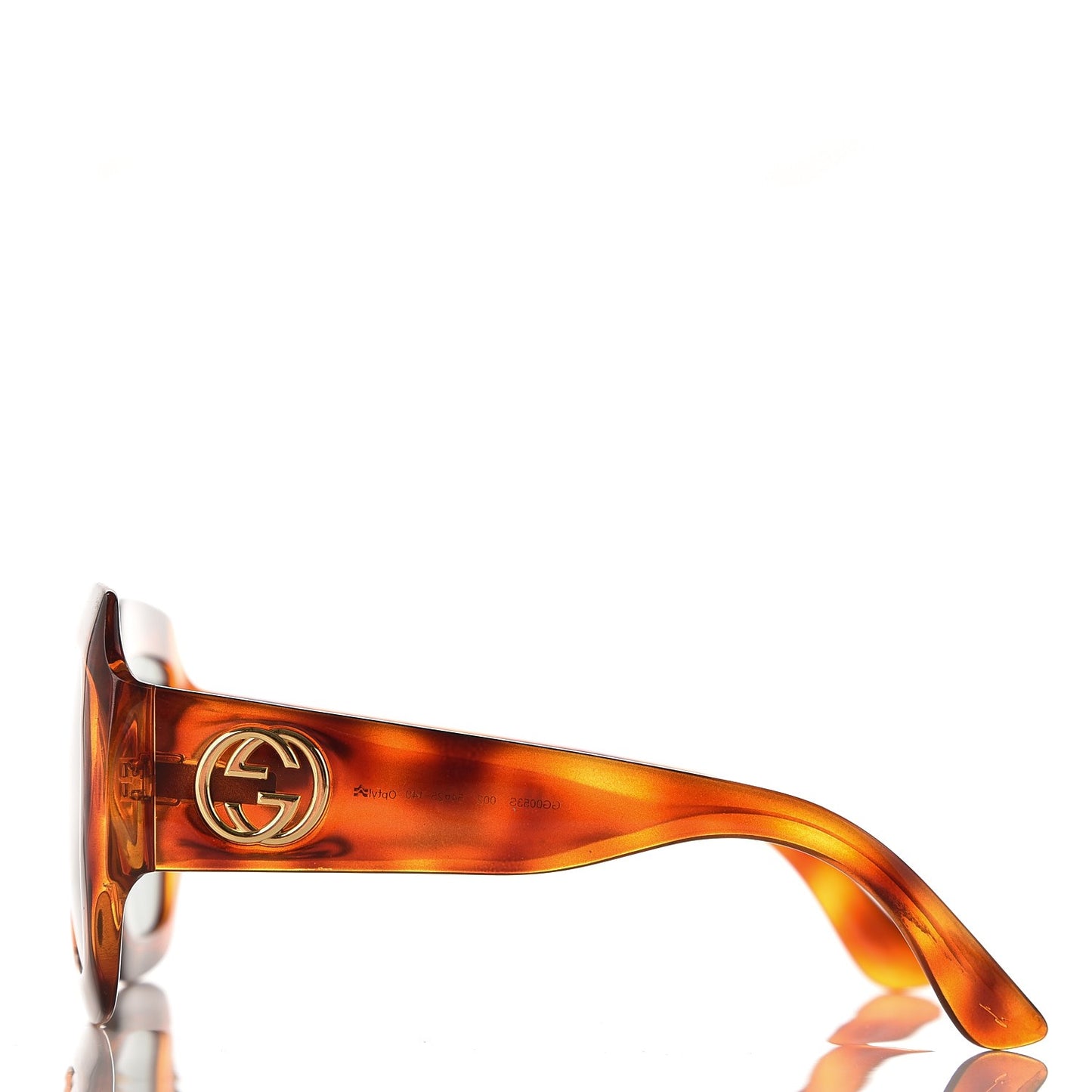 Acetate Square Frame Sunglasses GG 0053S Havana