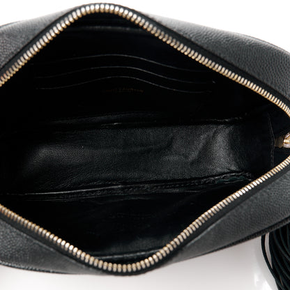 Saint Laurent Grain De Poudre Matelasse Monogram Mini Lou Camera Bag Black 5 of 10