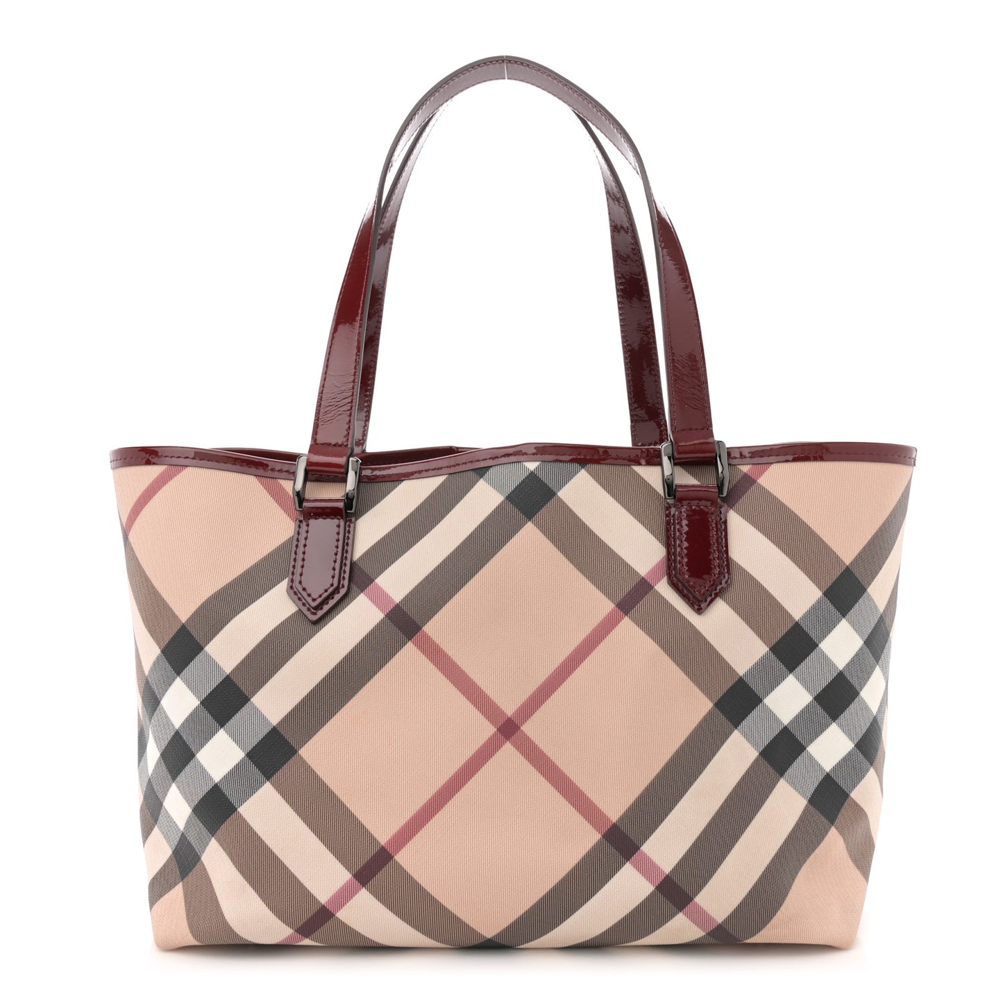 Nova Check Small Nickie Tote Raspberry