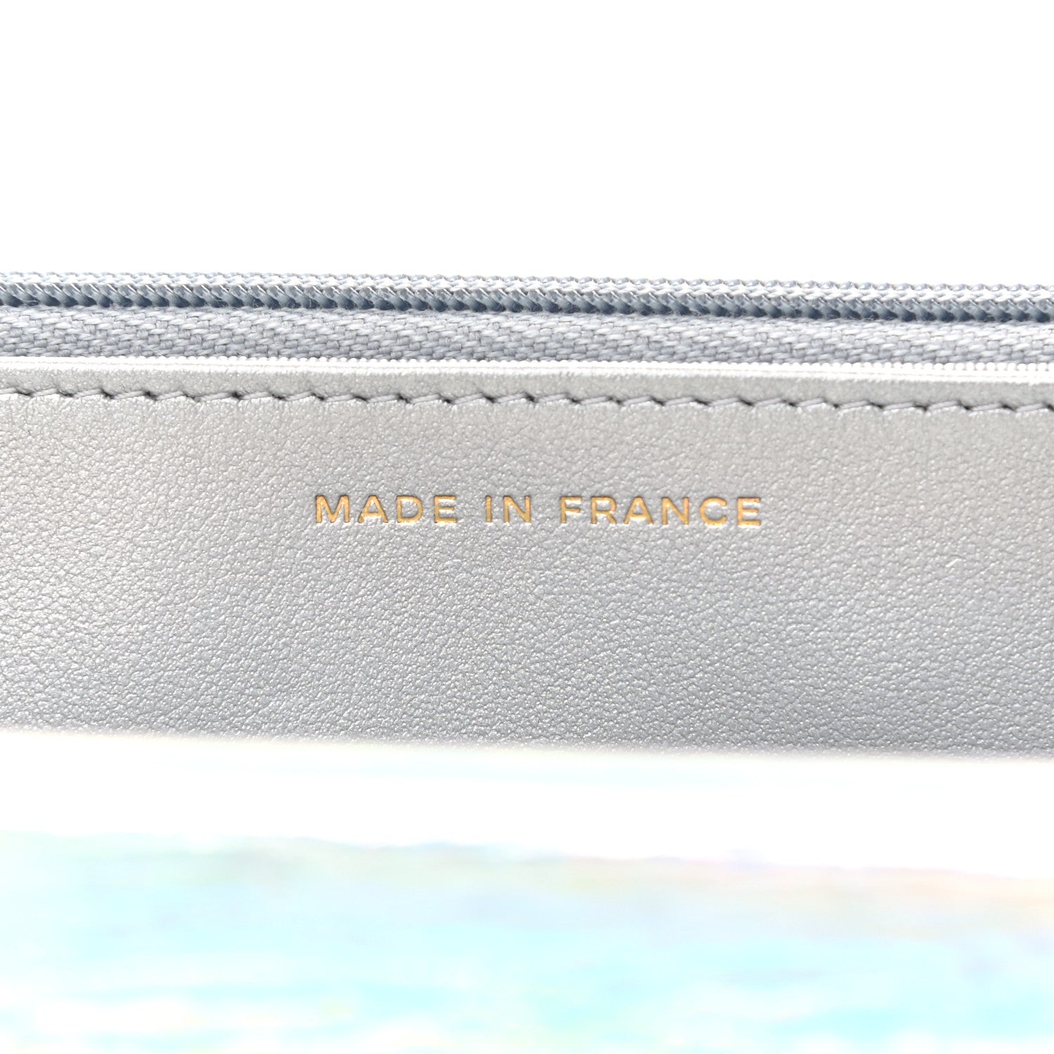 Chanel Iridescent Goatskin Quilted Wallet On Chain WOC Silver 7 of 12