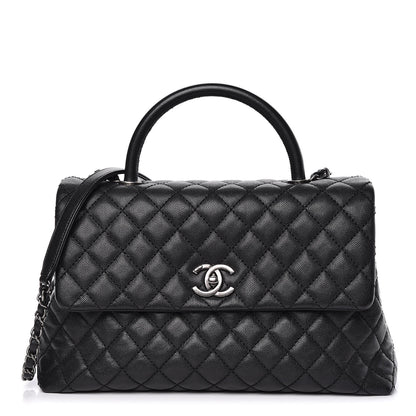 Chanel Caviar Quilted Medium Coco Handle Flap Black 1 of 13