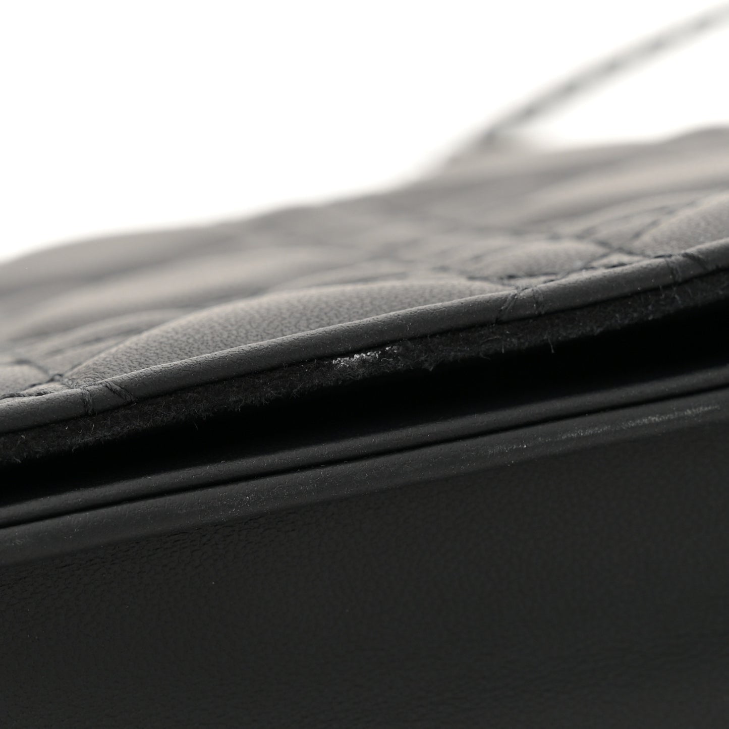 Ultra Matte Calfskin Cannage Lady Dior Clutch Black