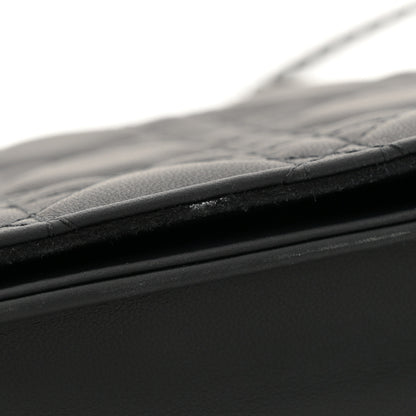 Christian Dior Ultra Matte Calfskin Cannage Lady Dior Clutch Black 11 of 12