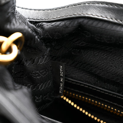 Prada Tessuto Nylon Soft Calf Tote Black 7 of 16