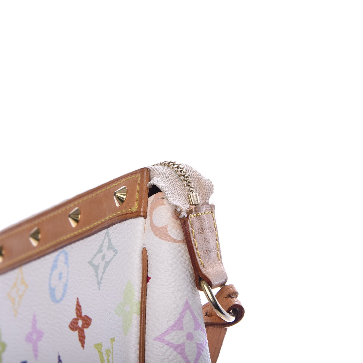 Louis Vuitton Monogram Multicolor Pochette Accessories White 9 of 11