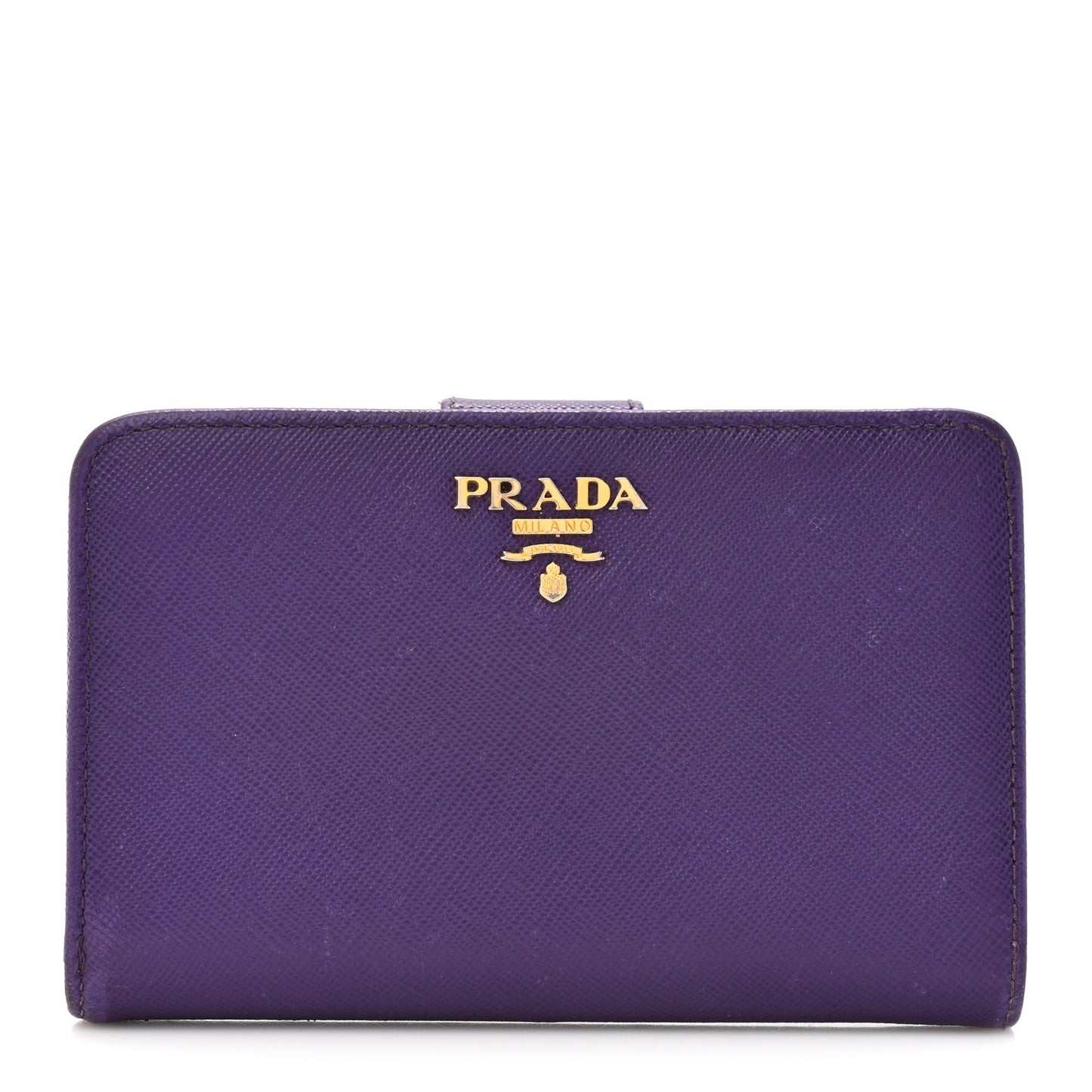 Saffiano Metal Coin Purse Purple