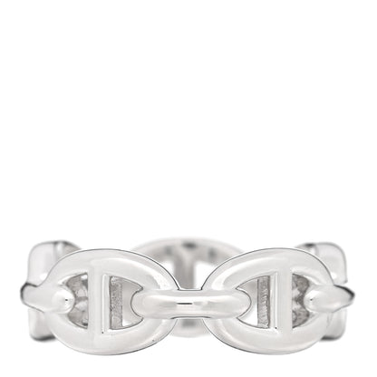 Hermes Sterling Silver PM Chaine d'Ancre Enchainee Band Ring 55 7.25 3 of 4