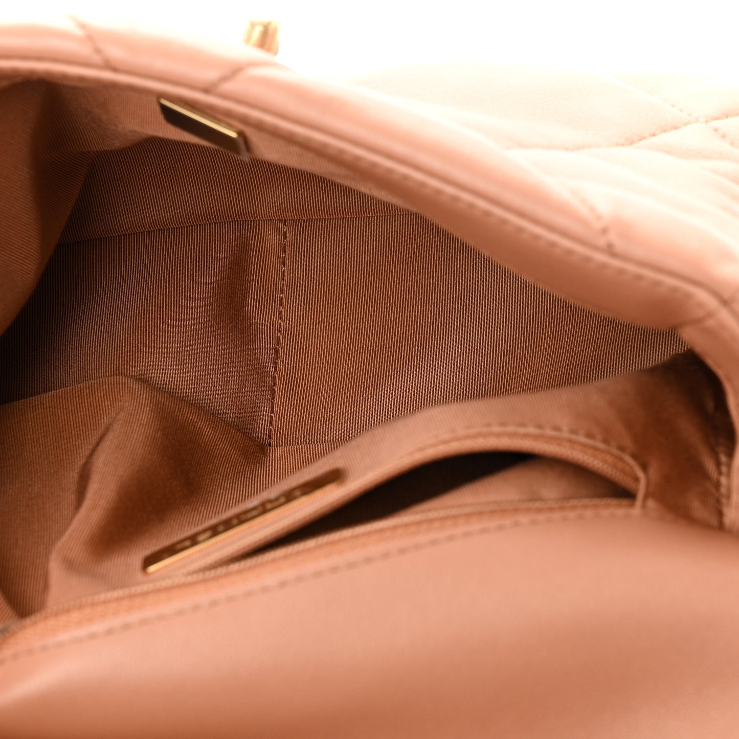 Lambskin Quilted Medium Chanel 19 Flap Brown