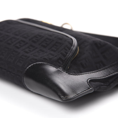 Fendi Zucchino Cuoio Small Chef Pocket Shoulder Bag Black 6 of 11