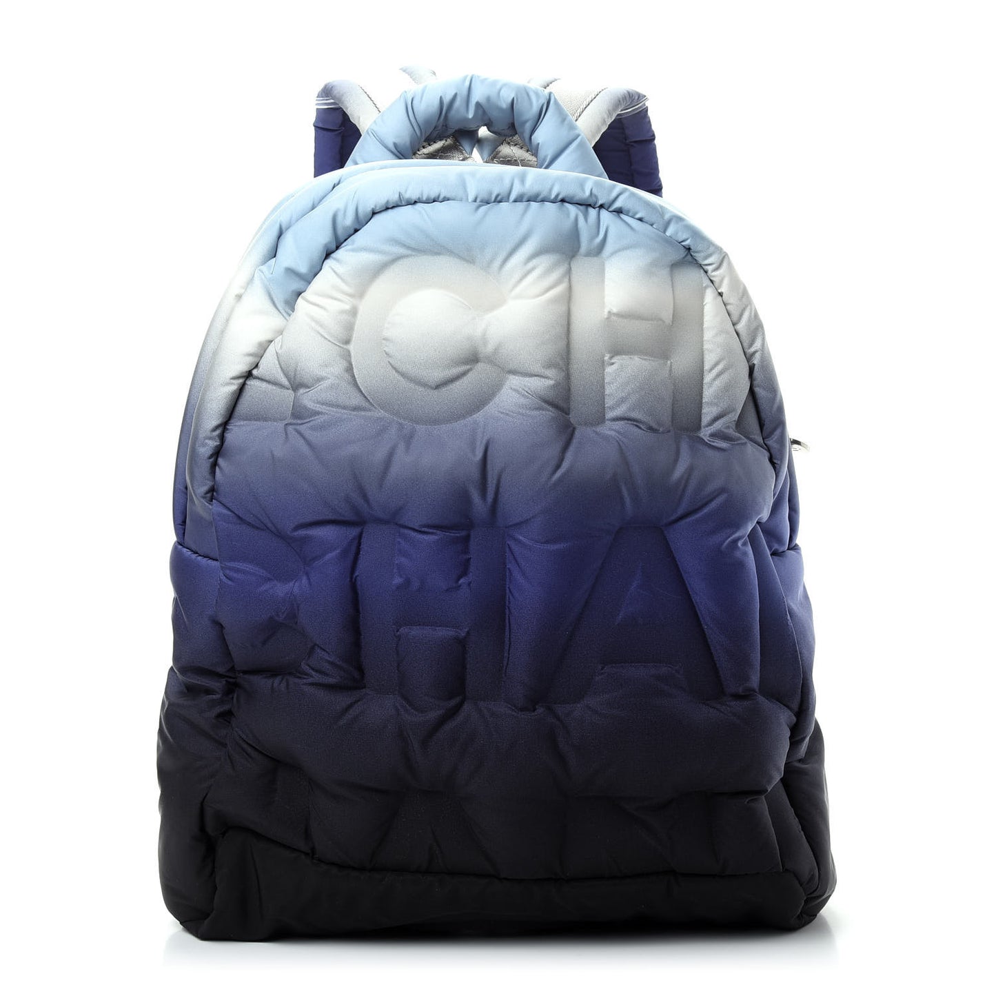 Nylon Embossed Small Doudoune Backpack Black Blue White