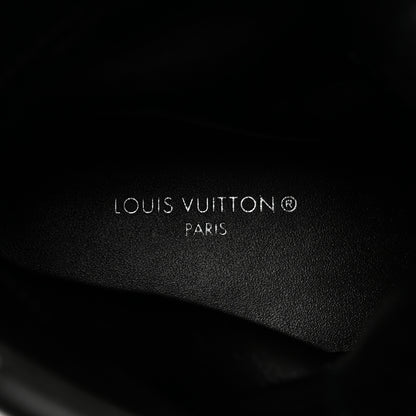 Louis Vuitton Denim Calfskin Metropolis Flat Ranger Boot 37 Navy Blue 7 of 9