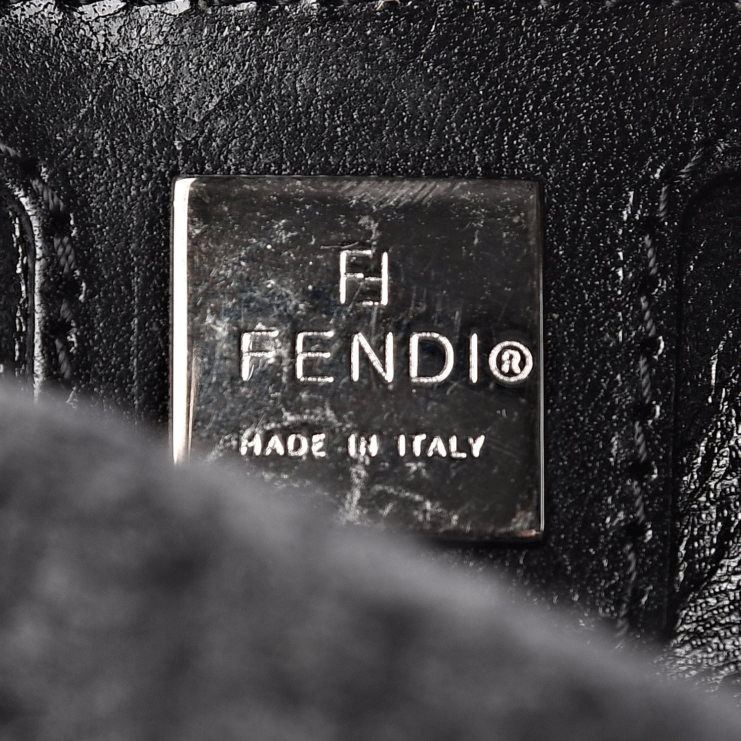 Fendi Wool Zucca Mama Baguette Grey 6 of 10