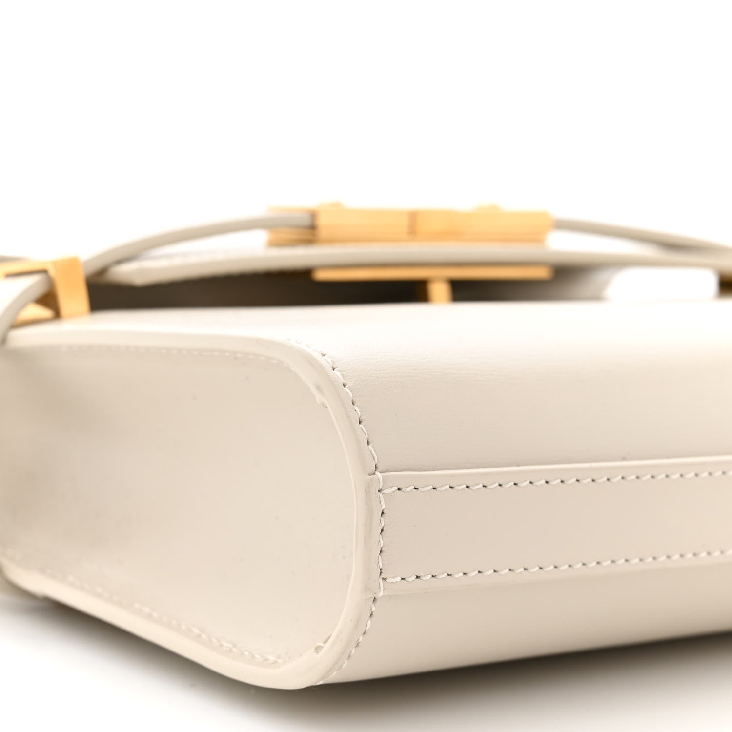 Saint Laurent SAINT LAURENT Smooth Calfskin Mini Manhattan Shoulder Bag Blanc Vintage 8 of 10