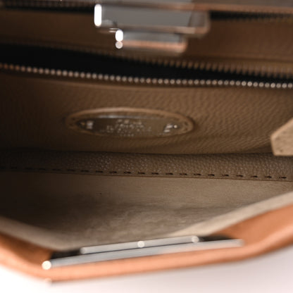 Fendi Cuoio Romano Selleria Bi-Color Medium Peekaboo Iconic Satchel Mou Deserto 5 of 11