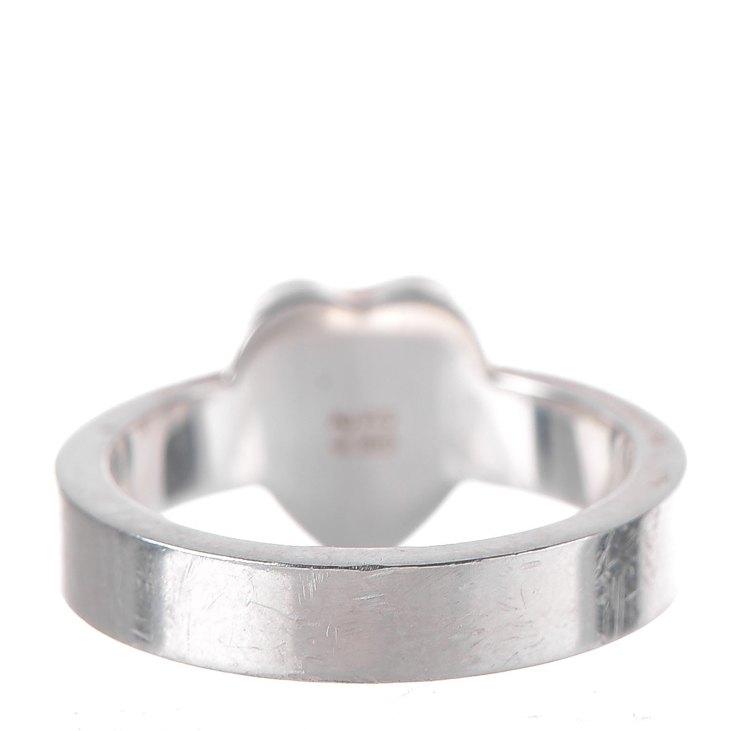 Gucci Sterling Silver Trademark Heart Ring 52 6 3 of 5