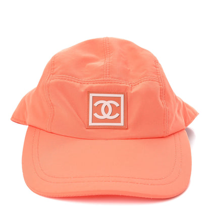 Chanel Nylon CC Cap Hat M Orange 4 of 7