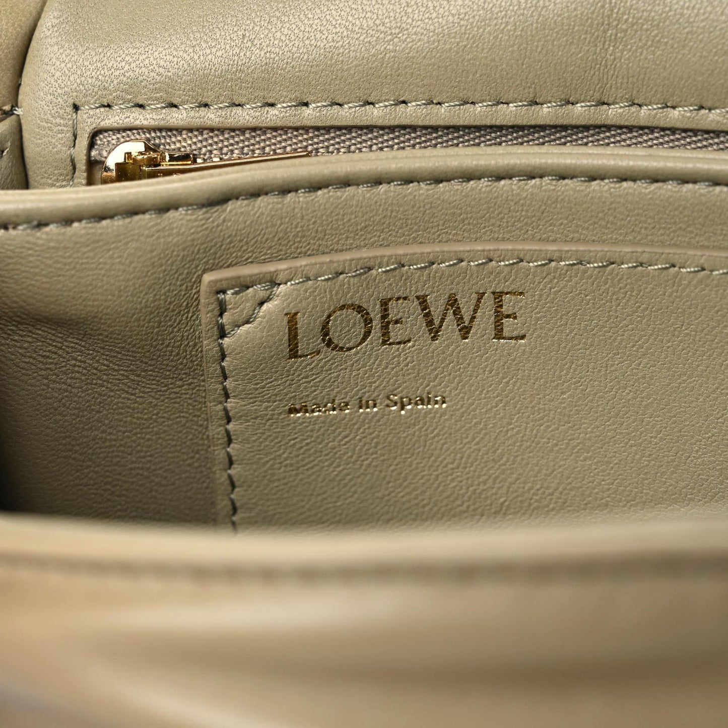 Lambskin Goya Puffer Bag Dark Green